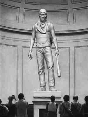 Kepa Garraza Proposal for Monument 8 Galleria dell Accademia Florence 2023 siberisch krijt op papier 200x150 cm