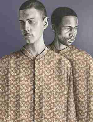 Untitled strange quiet 2021 acryl op stof acrylic on fabric 116 x 89cm Bryan Ley