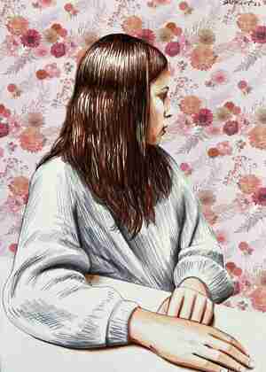 Untitled 3 pen inkt en collage op papier pen ink and collage on paper 29 7 x 21 cm Bryan Ley