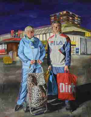 Kaili Smith Boodschappen Met Oma 2023 olieverf op doek 170 x 130 cm foto Peter Cox