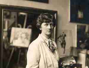 Header Marc Vaux Jeanne Oosting in haar atelier Rue de Belloni Parijs1930