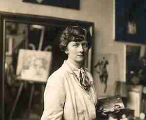 Header Marc Vaux Jeanne Oosting in haar atelier Rue de Belloni Parijs1930