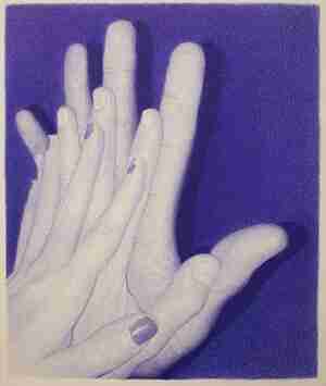 Robin Wen Blue Rave 2023 ballpoint on paper Smart Art Collection photo courtesy of artist