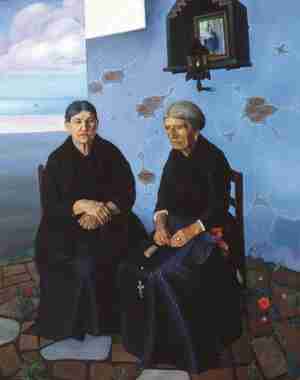 Cagnaccio di San Pietro The Rosary In the Evening 1923 Wolfsoniana Palazzo Ducale Fondazione per la Cultura Genoa