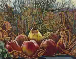 Charley Toorop Vruchten en herfstbladeren 1952 Collectie Kunstmuseum Den Haag tif